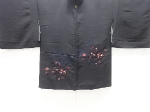 枝花模様刺繍一つ紋絵羽織